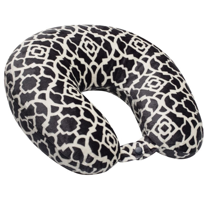 Wolf Essentials وسادة عنق مريحة ناعمة من ميكروفايبر للبالغين من وولف إيسينشالز للسفر - مدمجة، قابلة للغسل في الغسالة - مثالية للطائرة أو السيارة أو الاستخدام المنزلي - محشوة ومصنوعة في الولايات المتحدة الأمريكية - نمط الفحم - Image 2